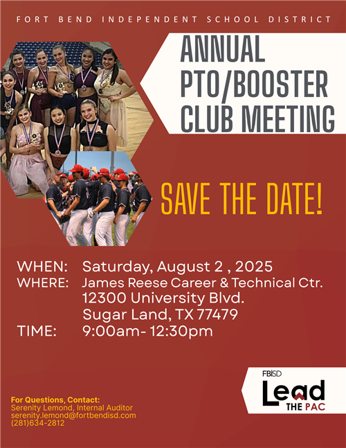 2025 PTO/Booster Club Meeting Save the Date- 8/2/2025